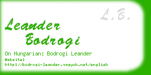 leander bodrogi business card
